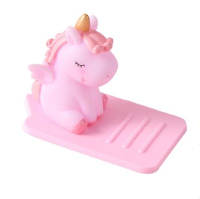 Cartone animato portatelefono in silicone pigro Unicorn Car Desktop Multifunzione Regolabile supporto antiscivolo
