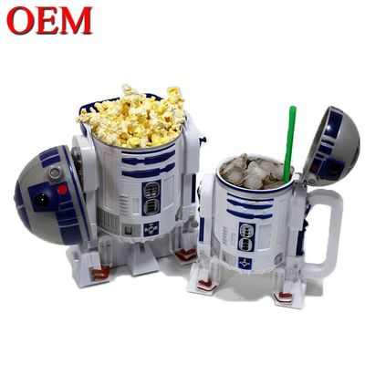 Fabbrica Passata FAMA Custom Plastic Popcorn Coppa Contenitori Popcorn secchi con coperchio