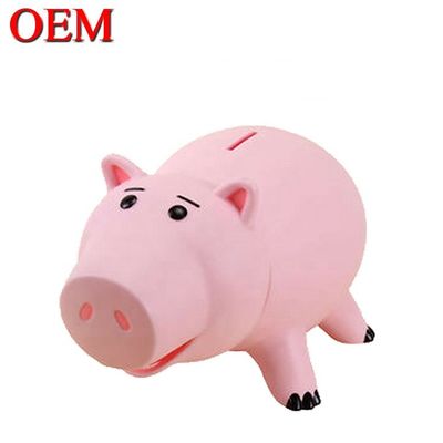 Cartoni animati personalizzati Carini risparmio di denaro Pink Piggy Monete Banca Plastica Cash Box