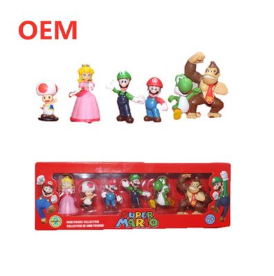 Mini Figure Supreme PVC Action Figure Modello 6pcs Set Mario Toy Manufacturer