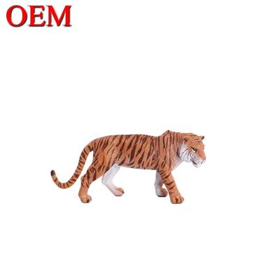 Giocattoli per l'educazione personalizzati OEM resina PVC giocattoli di figura animale Tiger OEM giocattolo in pvc