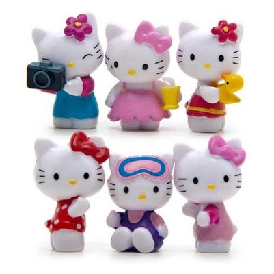 Prodotto OEM su misura PVC Cute Mini Plastic Cartone animato Gattina Gatto giocattolo per bambini Produttore