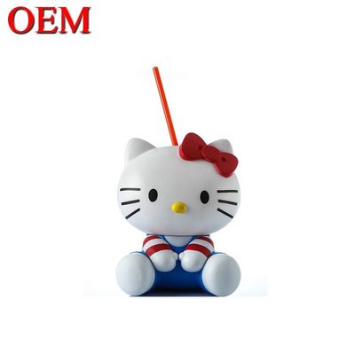 Fabbricazione Personaggio di cartone animato Gattino 3D personalizzato Coppa PP Cola OEM Figura in plastica / vinile
