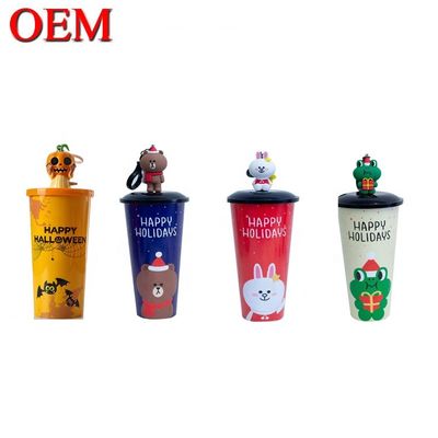 Personalizza la tua coppa di pvc 3d cartone animato plastica 3d topper giocattolo di figura