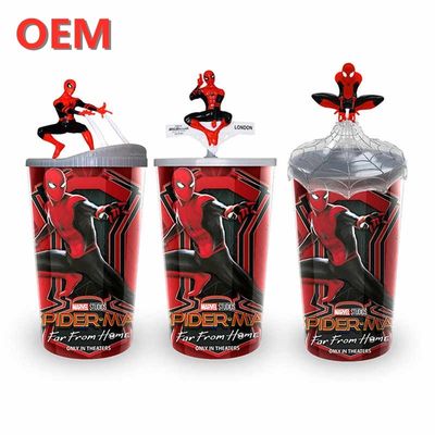 OEM Customized DC Straw Cup Cartoon Drink Cup Keychain Accessori Figura personalizzata
