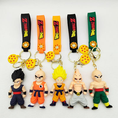 OEM Cartoon 3D Kawaii Sun Wukong Anime Portachiavi Custom 3D Cartoon Pvc Portachiavi