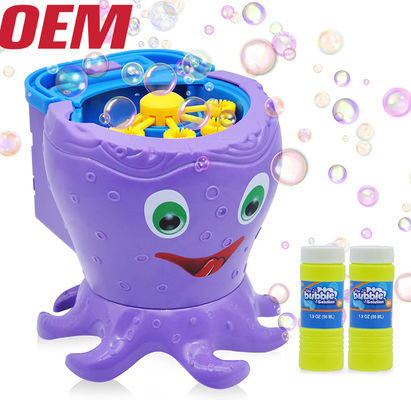 Nuby Bath Octopus Bubble Machine Made Automatic Bubble Maker With 2 Solutions OEM Bubble Blower per bambini
