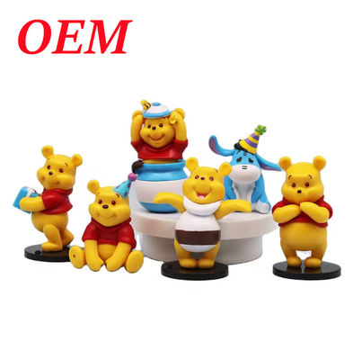 Scatola cieca Pvc Animal Bear Mistero di azione Amica Set di figure in 6 pezzi