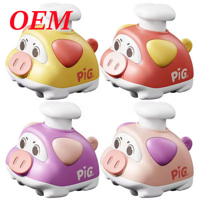 Bambini giocattolo in plastica personalizzato / PVC spingere e andare auto giocattolo durevole sicuro