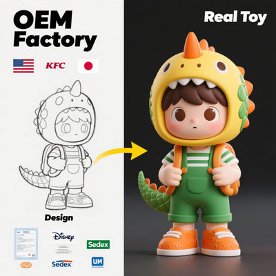 Figura in PVC di giocattolo in plastica personalizzata con scultura digitale 3D MOQ 5000PCS e dimensione personalizzata